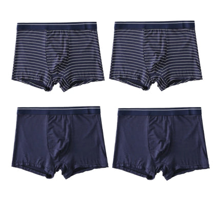 4pcs Men's Boxer Underpants Cotton Homme Panties Men Underwear Shorts Elastic Breathable Fashion Sexy Set Male Boxershorts Soft