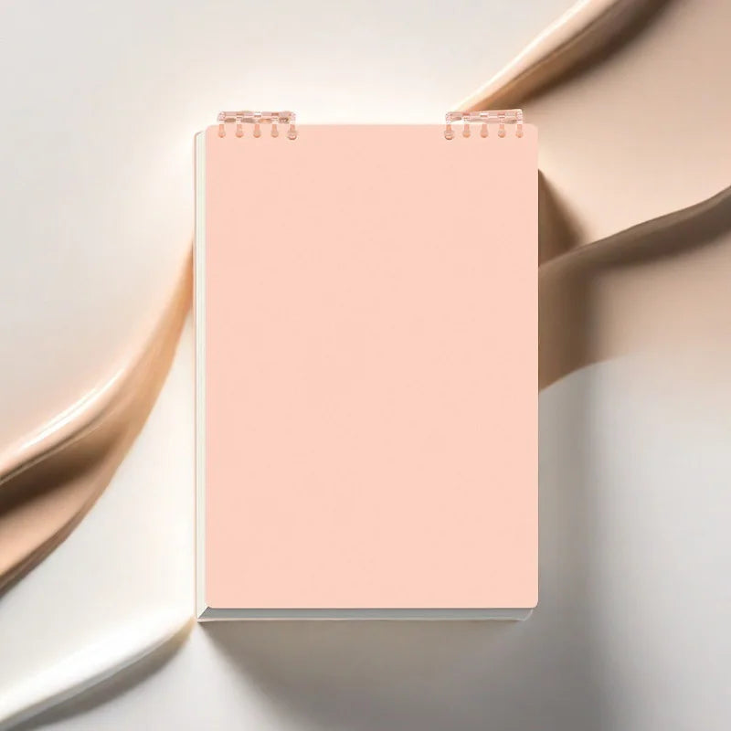 A5 Refillable Spiral Notebook - Top Coil Binding Lined Journal, Removable Tearable Pages for Notes, Planner Notepad for Office School, Cute Stationery Gift for Women