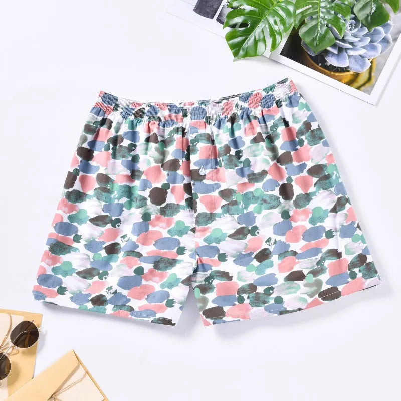 1PC 100% Cotton Men's Underwear Soft Comfortable Men's Underwear Men's Shorts Home Loose Stretch Men's Aloe Pants Boxer Briefs