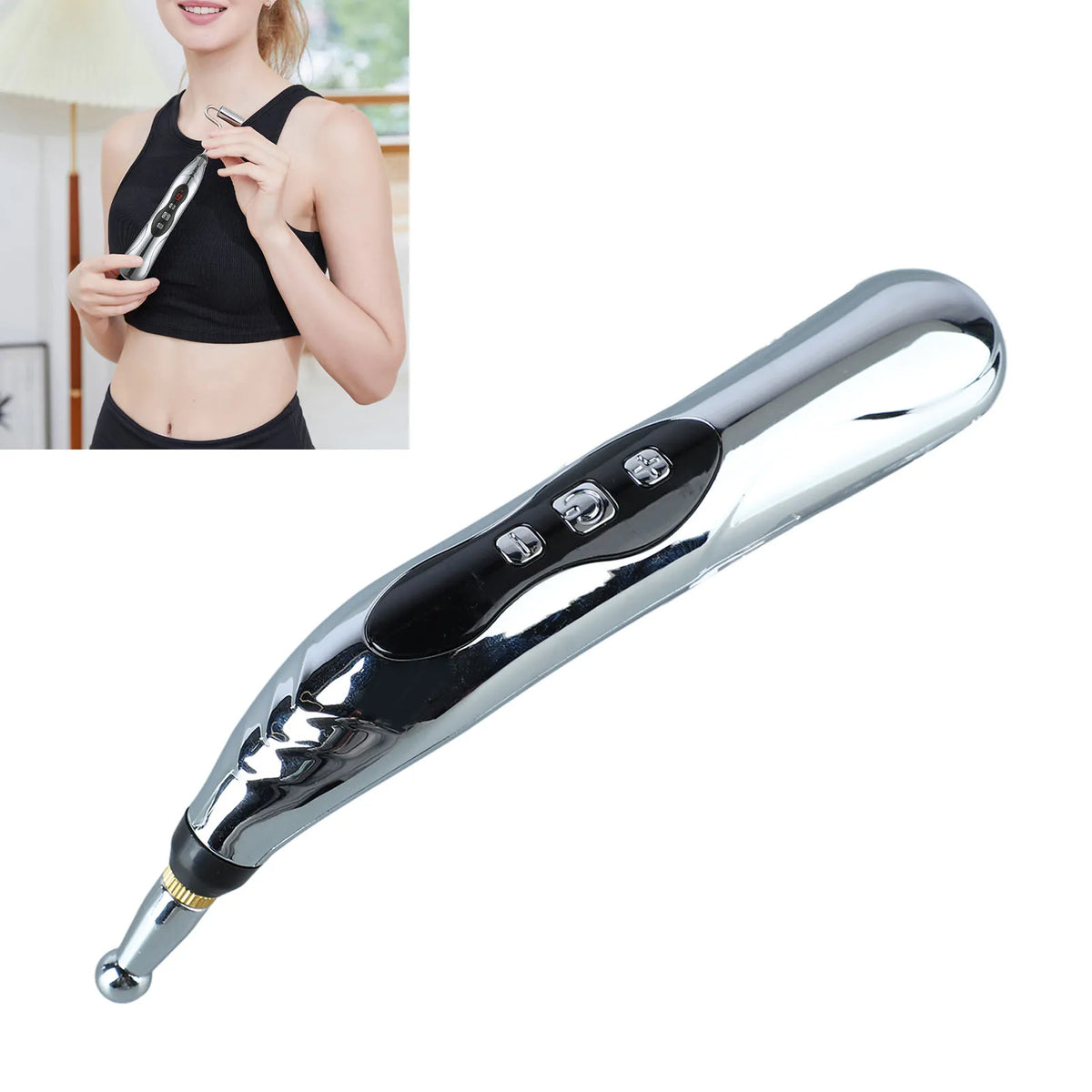 Meridians Pen Electric Meridians Pen Meridians Pen Rechargeable Electronic Powerful Energy Pulse Massage Pen for Pain Relieving