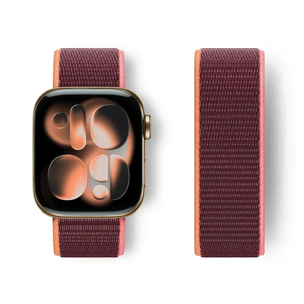 Nylon Loop for Apple Watch Band S11 46mm 40mm 44mm 45mm 42mm 41mm 49mm Smart Belt Bracelet for IWatch 11/10/9/8/7/6/SE/5/4 Strap