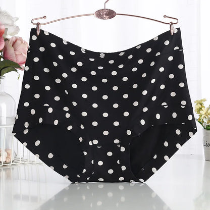 Modal Large size Panties for fat Lady Fashion Polka dot briefs High waist wide leg boyshorts cotton crotch underpants