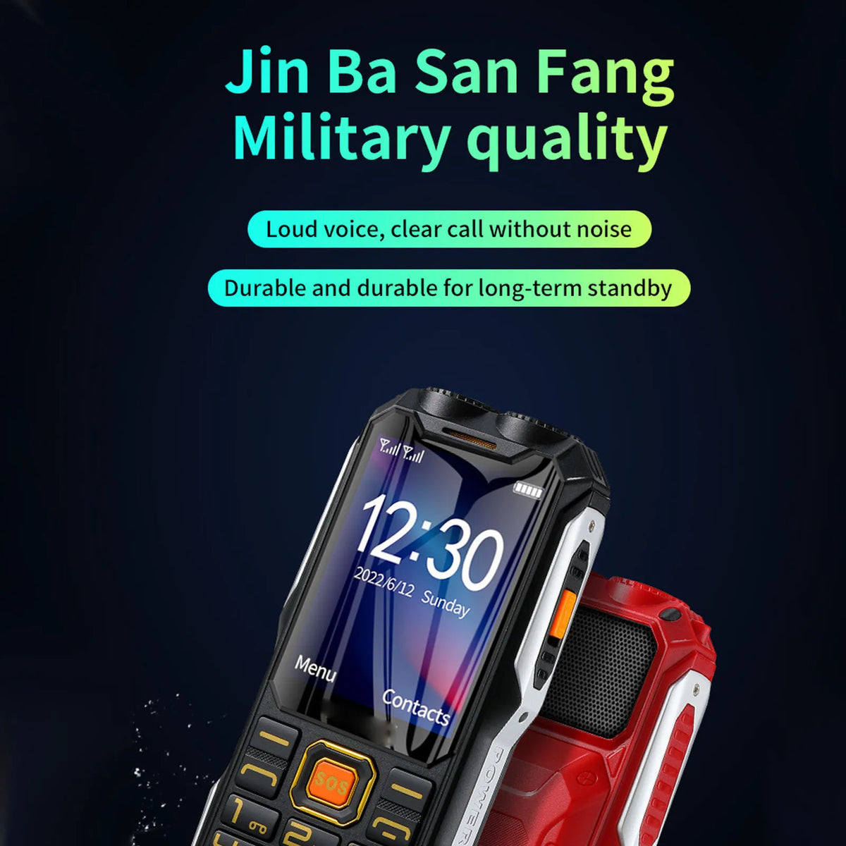 Senior Cellphone 2G 2.6in  16800mAh High Volume Elderly Mobile Phone With Charging Line for Calling 2G Senior Cellphone