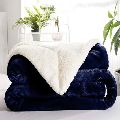 Sherpa Blanket Twin Thick Warm Blanket for Winter Bed Super Soft Fuzzy Flannel Fleece/Wool like Reversible Velvet Plush Blanket