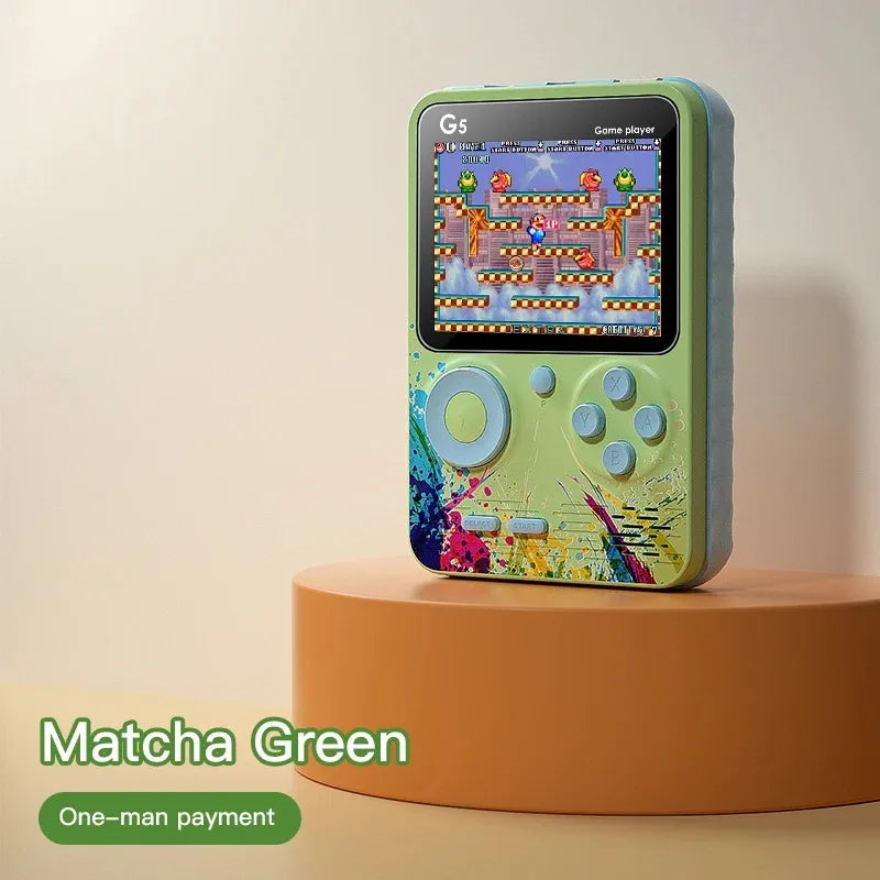 500 Games Mini Handheld Game Console Built-in Classic Retro G5 Player Support TV Out With Gamepad Kids Adults Christmas Gift