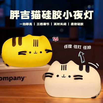 Kawaii Pusheen Night Light Desk Accessories Reading Light Table Lamp Glow in The Dark Christmas Gift Party Favor