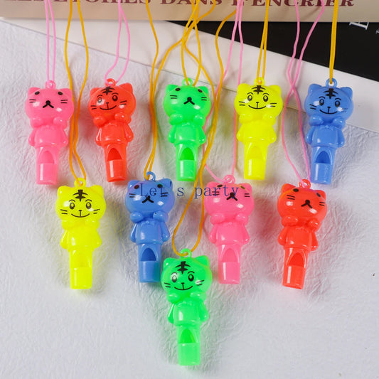20Pcs Cute Cat Whistles Cheer Up Toys for Kids Birthday Party Favors Baby Shower Musical Instrument Gifts Goodie Bag Pinata