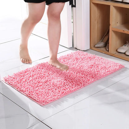 1pc 50*80 Cm Non-Slip Bath Mat Shaggy Durable Bath Rug for Bathroom Plush Carpet for Bathtubs Rain Absorbent Free Shipping