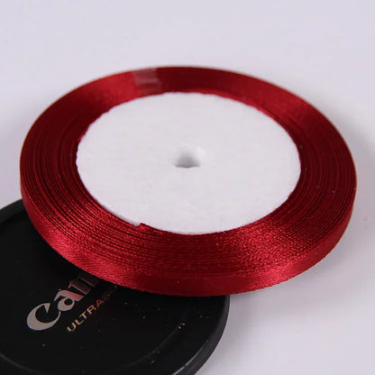 22 Meters/Roll 6mm Silk Satin Ribbons Christmas Halloween Birthday Party Gift Wrapping Ribbons DIY Handmade Crafts Material