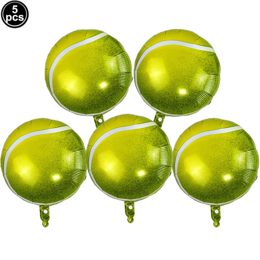Tennis Cake Topper Happy Birthday Sign Cake Decorations Boy Man Tennis Racket Ball Player Sport Theme Birthday Party Supplies