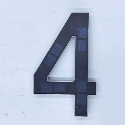 LED Solar House Number Light Waterproof Address Sign Modern Light Sensor Door Plate for Outdoor Home Yard Wall Decoration Use