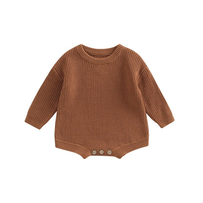 0-2Y Knitting Newborn Baby Girl Boy Spring Autumn Clothes Cute Long Sleeve Sweater Romper Jumpsuit Casual New born Outfits