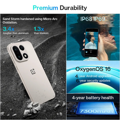 Original OnePlus 15 US Global Version CPH2749 Smartphone Snapdragon 8 Elite Gen 5 7300mAh Battery 120W SUPERVOOC Charge
