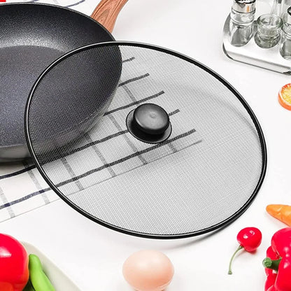 3Pcs 25+29+33cm Splatter Screen, Frying Pan Splatter Screen, Splash Guard Lid with Knob, Extra Fine Mesh Splash Guard Pot Lid