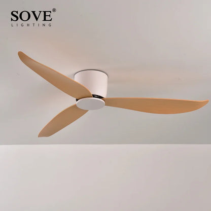 SOVE Low Floor Modern BLDC Ceiling Fan with Remote Control Household Use Ventilation Fan Motor Electric Fan Decorative Fans