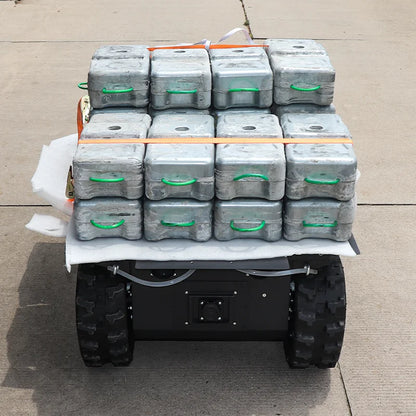 High Capacity Platform Delivery Robot with Superior Shock Absorption System, Customizable High Speed Industrial Chassis