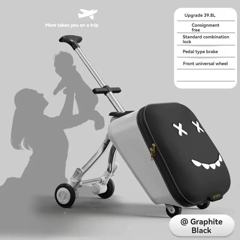 Children's Luggage Case Can Ride and Walk the Baby's Suitcase The Baby Can Take the Suitcase. 20-Inch Folding Stroller Can
