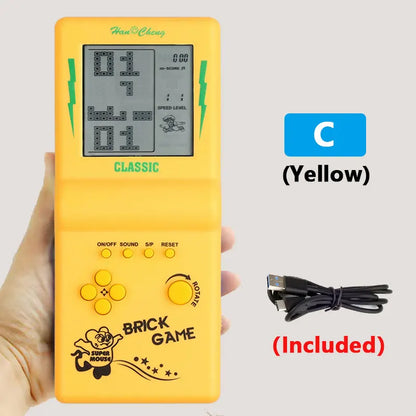 Rechargeable Retro Handheld Game Player Type-C Charge Nostalgic Game Console with Switch for Tetris Machine Boy Puzzle Toys Gift
