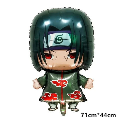 Naruto Kakashi Balloons Uchiha Sasuke Ballons Happy Birthday Banner Party Decoration Kids Toy Cake Topper Disposable Tableware