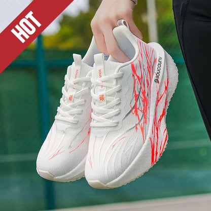 Running Shoes Carbon Board Speciality Marathon Men Sports Breathable Lightweight Women's Comfortable Athletic Nonskid Sneakers