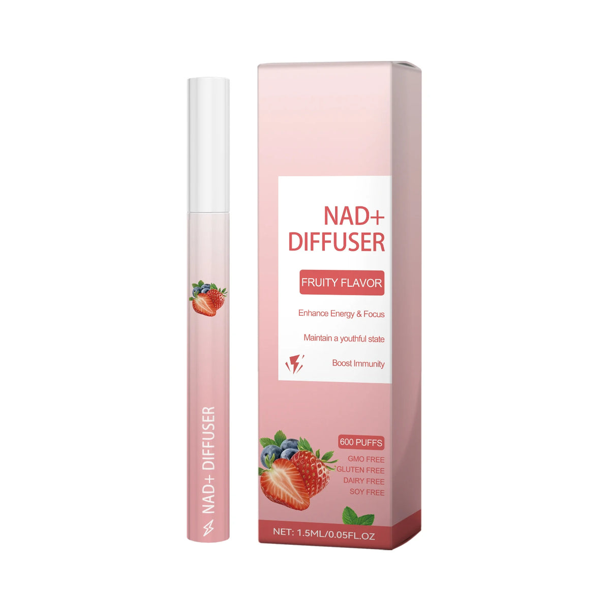 Herbal Energy Stick Relieves Breath Shortness Enhance Focus Boost Immunity Relaxation Sensory Clear Breathing Berry Diffuser Pen