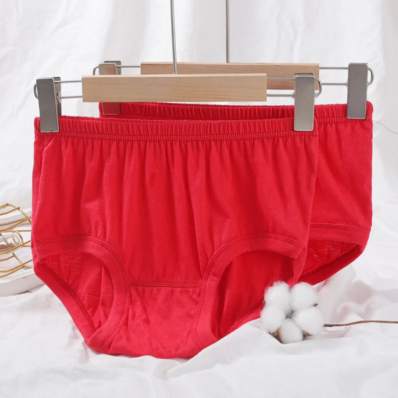 3pcs 100% Cotton Briefs Mens Comfortable Underpants Four Season Man Large Size Ventilate Underwear Male High Waist Panties Short