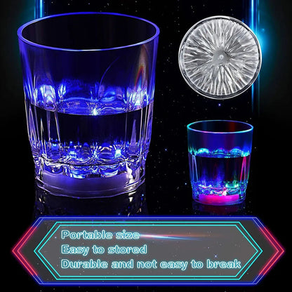 5/10/20/30 Pcs Glow In The Dark Cups Plastic LED Cups Light Up Flash Shot Glasses Christmas Birthday Party Bar Wedding Party