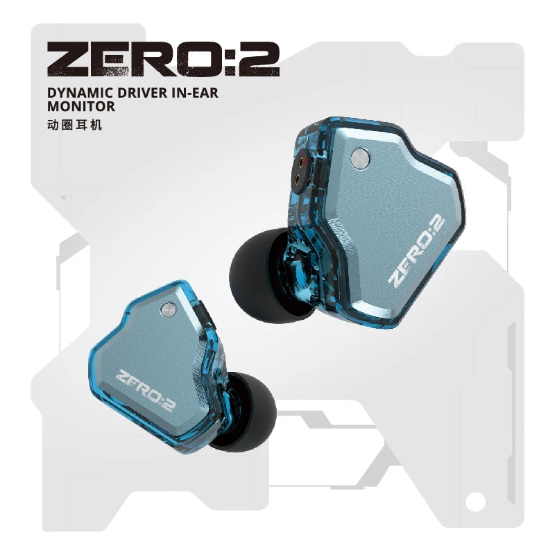 7Hz X Crinacle Zero 2 Headphone 10mm Dynamic Driver Zero2 Wired HIFI IEM Gaming Earbuds with OFC Audio IEM Cable