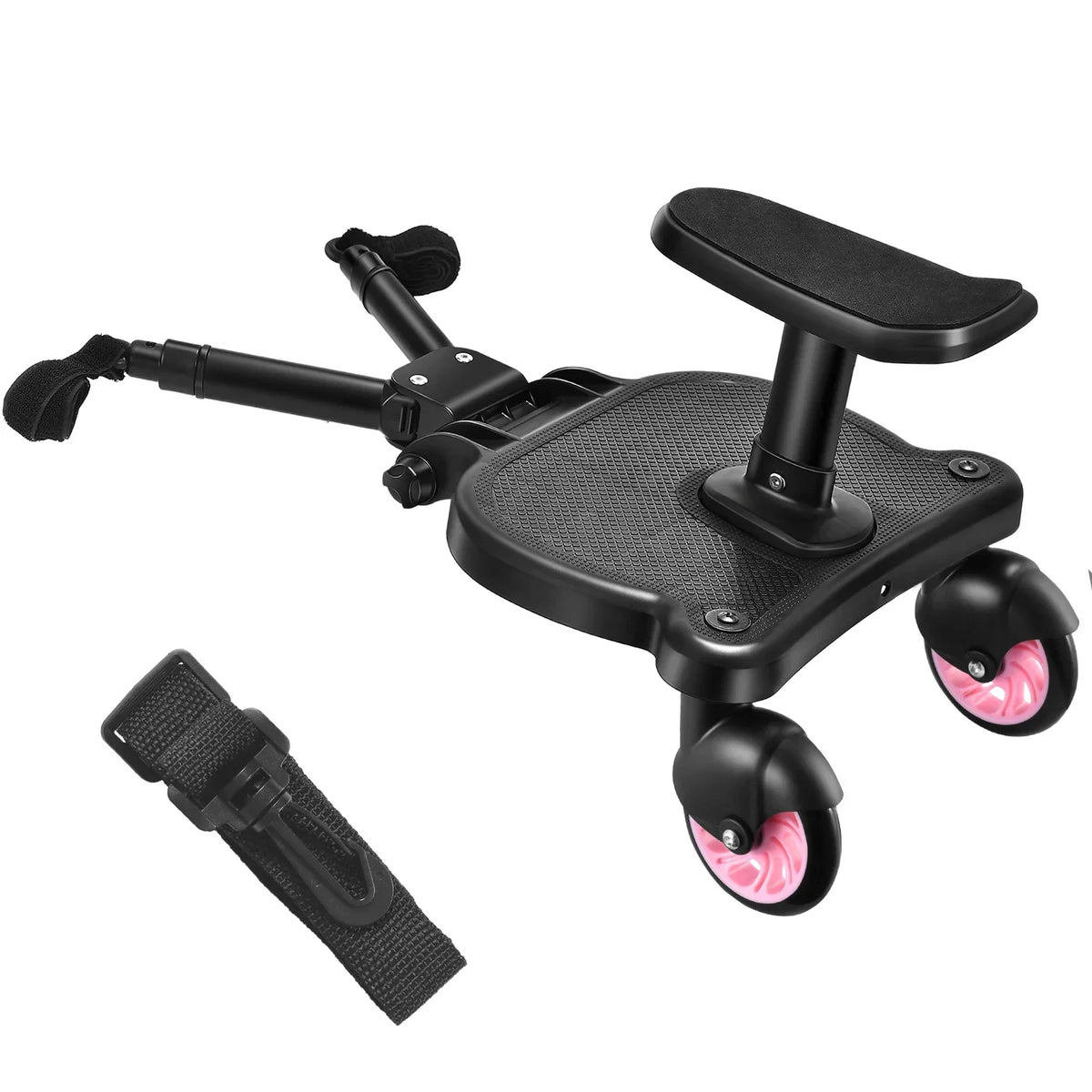 Universal Strollers Step Board Adapter with Seat Second Child Jogger Twins Scooter Baby Pram Hitchhiker Bumper