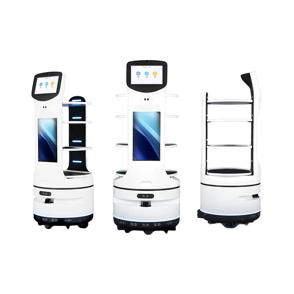 Smart Commercial Delivery Robot Waiter for Restaurants Repartidor De Comida Servant Roboter Humanode Food Service Robot