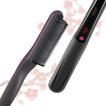 Hair Straightener Brush Iron Professional Hair Tools Straightening Comb LCD Hair Comb Wet And Dry Hair Straightener & Curler