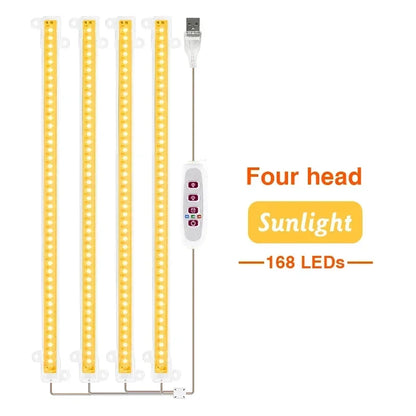 LED Grow Light 5V USB Plug Full Spectrum Led Bar Lamp for Plants High Luminous Efficiency 30cm for Grow Tent Greenhouses Flowers