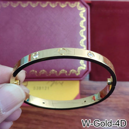 Rose Gold Silver Plated Diamond Studded Bangle Bracelet for Women 16 17 18 19 Size Fashion Jewelry Bracelets