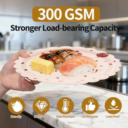 48PCS Happy Birthday Plates and Napkins Party Supplies-Disposable and Gold Scalloped Dessert Cake Plates Napkins Forks Tablewar
