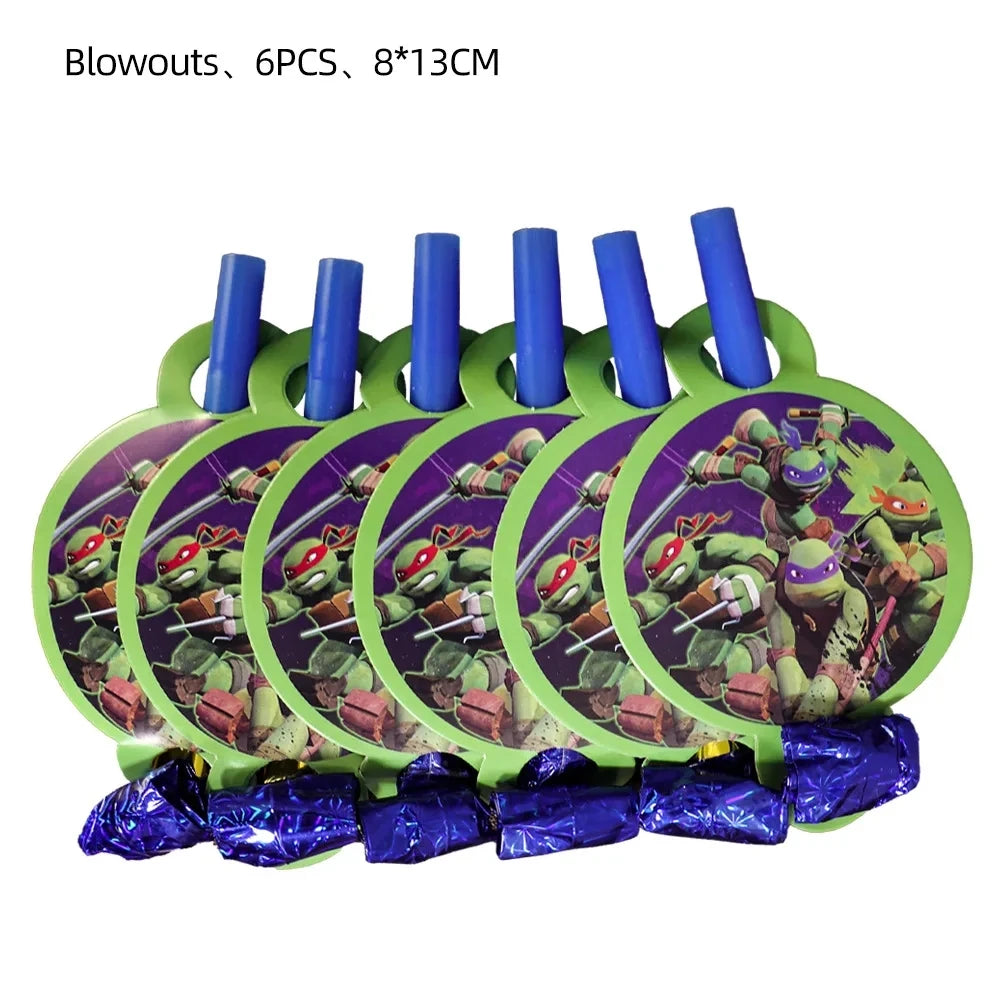 Cartoon Turtles Birthday Party Decorations Tableware Tablecloth Cup Plate Bag Napkins Balloon Baby Shower Turtles Party Favors