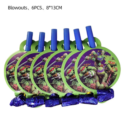 Cartoon Turtles Birthday Party Decorations Tableware Tablecloth Cup Plate Bag Napkins Balloon Baby Shower Turtles Party Favors
