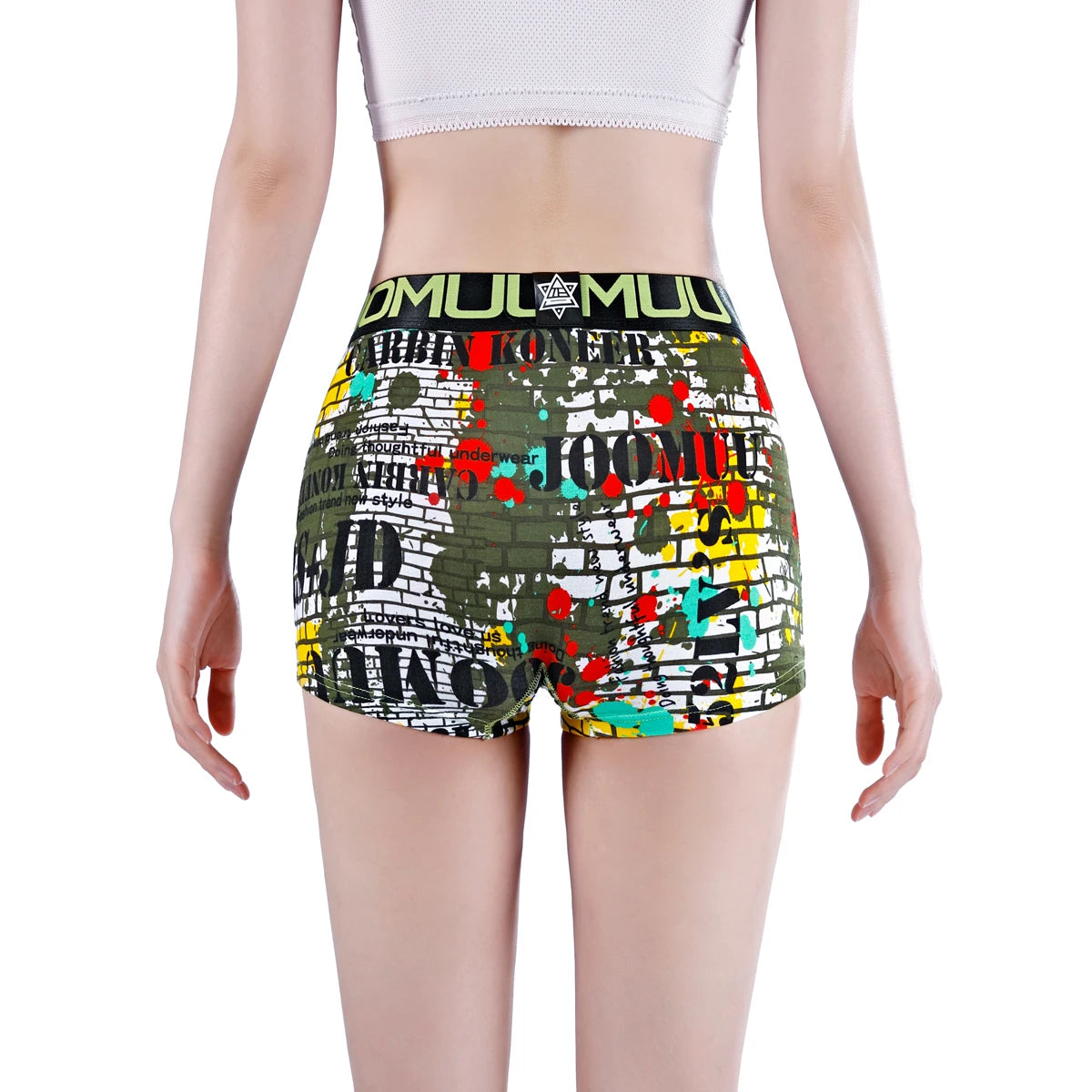 Women's Cotton Print Cartoon Boxer Briefs Boyshort Ladies Breathable Comfortable Elastic Safety Panties Female Underwear Shorts