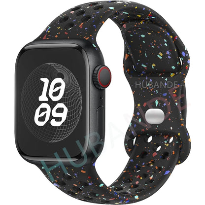 Strap For Apple Watch Band 44mm 49mm 45mm 40mm 41mm 38mm 42mm correa Breathable sports bracelet iwatch series 8 SE 7 6 5 9 Ultra