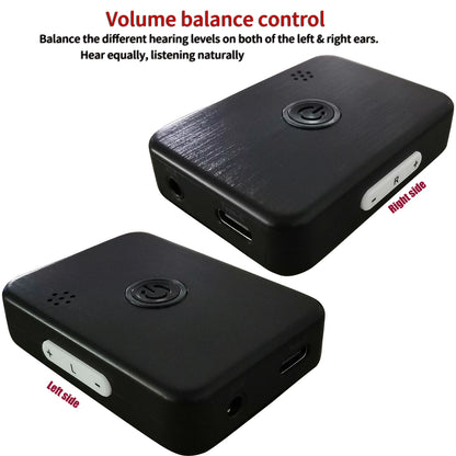 Bone Conduction Hearing Aid Headphones Wireless TV Listening Headsets with Hearing Amplifier to Watch TV and Conversation