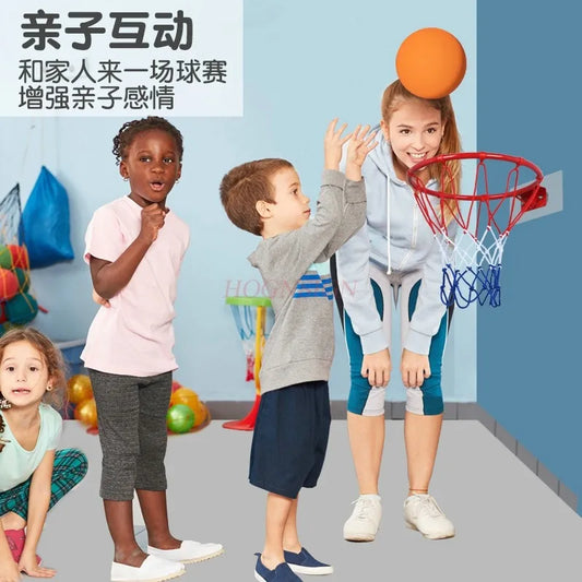 Non punching silent ball solid spring outdoor basketball frame hanging type children's indoor and outdoor hoop household basket