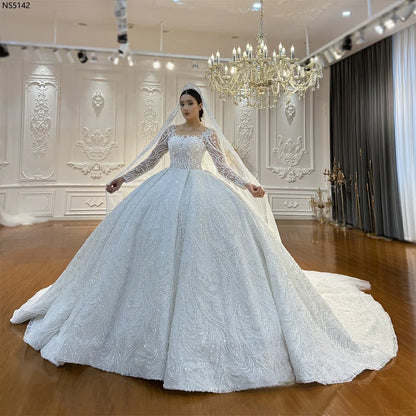 Customized Luxury Full Beading Luxury Wedding Dresses  Amanda Novias Official