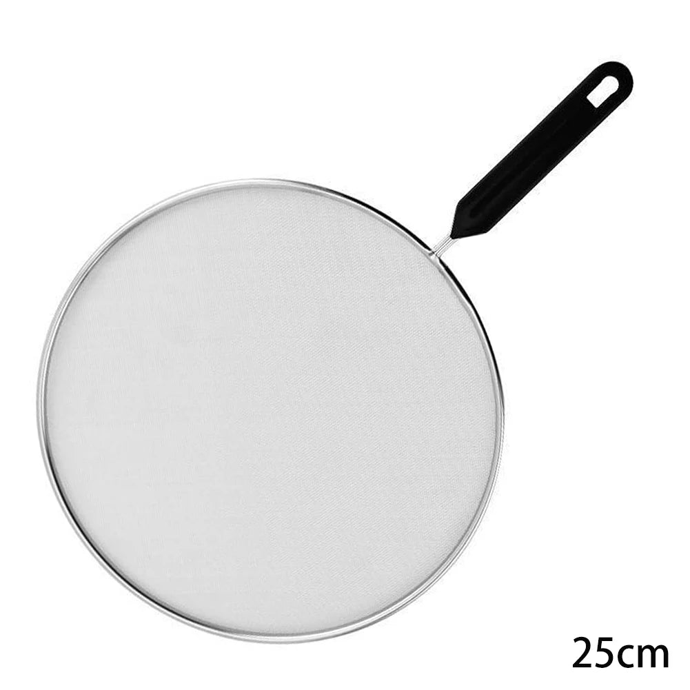 19-33cm Stainless Steel Oil Splatter Screen Frying Pan Mesh Guard Kitchen Cooking Tools Multi-Purpose Filter Net For Frying Pans