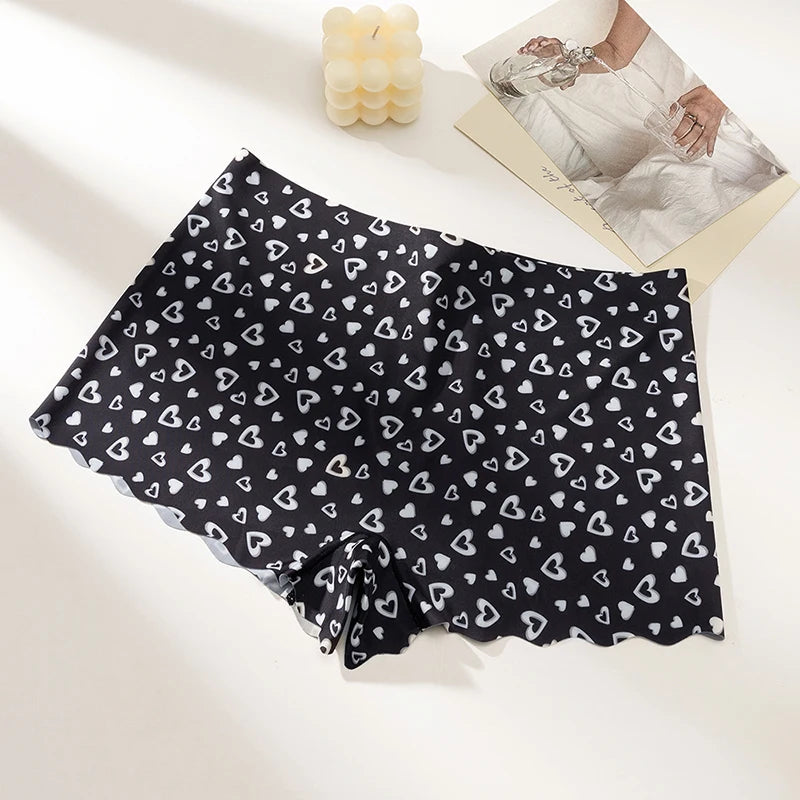 TrowBridge Seamless Leopard Women's Panties Satin Underwear Woman Boxers Breathable Cozy Lingerie Skin-Friendly Female Boyshorts