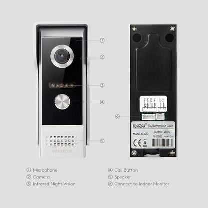 Tuya Smart APP WIFI HD 10” Video Doorphone Entry Intercom System 4 Wire IP65 1080P Doorbell Camera Recording Snapshot