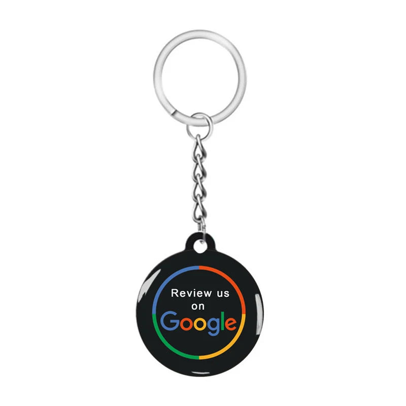 NFC Smart Epoxy Keychain for Google Instagram WhatsApp Facebook Snapchat Review Tap Keychain for Instant Customer Feedback
