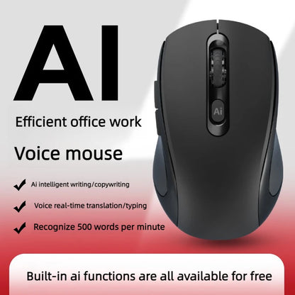 New AI Intelligence Wireless Voice Mouse Translator Rechargeable Voice Control Typing Translation Wireless Smart Office Mouse