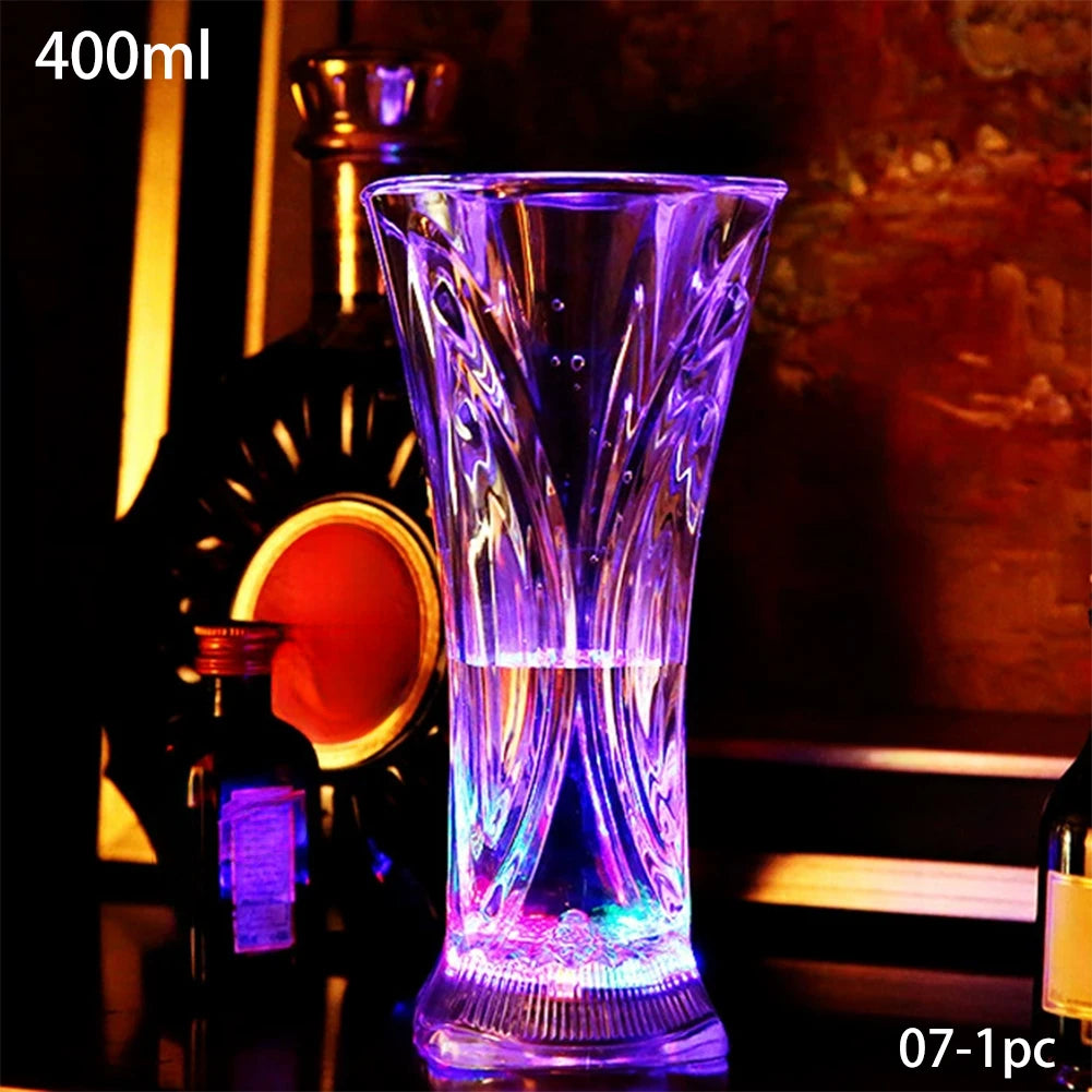 Induction LED Automatic Glowing Cup Flashing Cup Wine Beer Whisky Mug Water Beverage Drinking Glass Party Decorative Supplies
