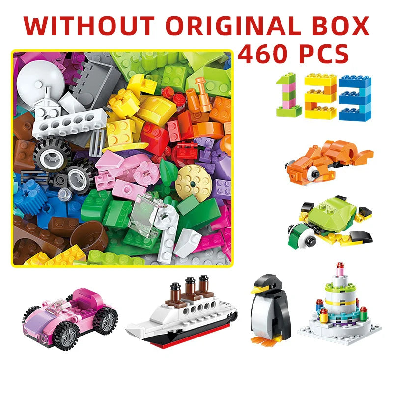 1000 Pcs Parts 500 Pieces Creative Designer DIY Toys Boy Girl Friend Model Building Blocks MOC Classical Bricks Christmas Gift