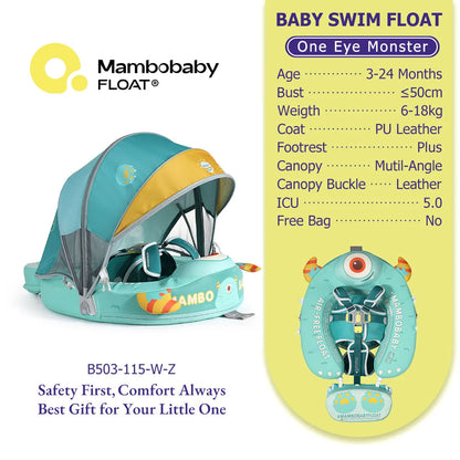 Mambobaby Baby Pool Float Vip 5 Dropshipping Blackproof Pool Mat For Infant Non-Inflatable Natation Buoy With Parasol Beach Toys