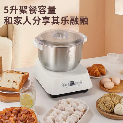 Automatic Dough Kneading Machine Constant Temperature Fermentation Proofing Multifunctional Commercial Stand Mixer 7L White